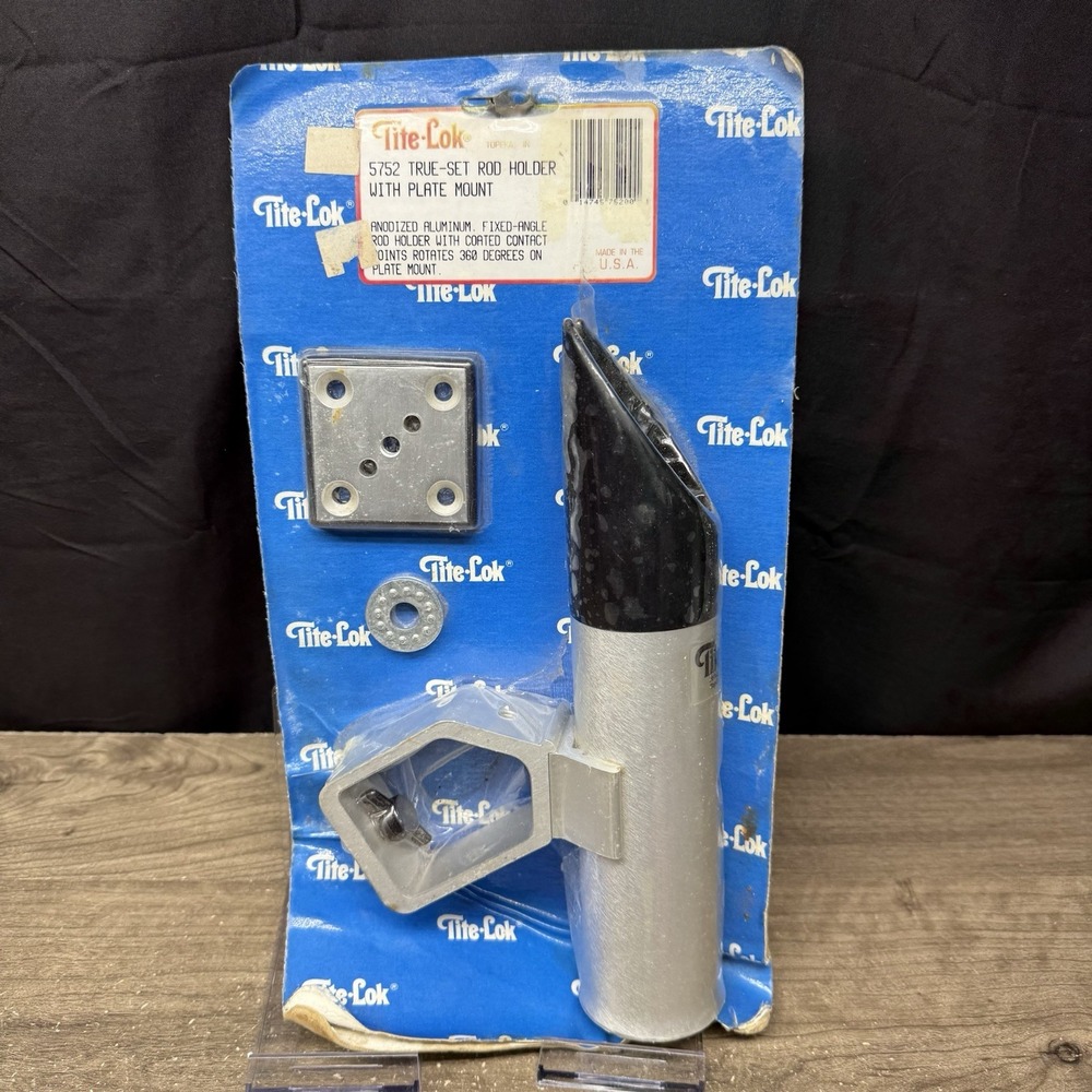 Tite-Lok 5752 True-Set Fishing Rod Holder With Mounting Plate New Made In USA